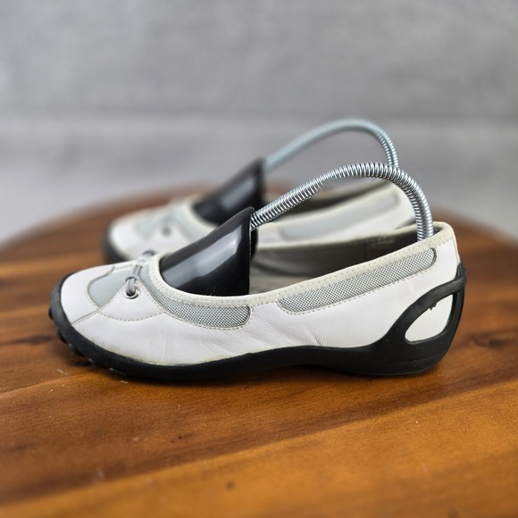 Privo White Leather Slip On Casual Comfort Balletcore Flats Shoes 7.5 M - Picture 14 of 15